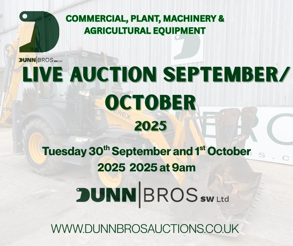 LIVE Commercial,  Plant, Machinery and Agricultural Equipment - LIVE SEPTEMBER/ OCTOBER 2025